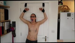 Video 795273904: gag nipple clamps, bdsm fetish, bdsm solo, solo amateur toys, solo female toys, fetish brunette toying, fetish small titted, solo toy hd, british solo female