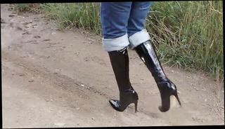 Video 1569082571: homemade girl, homemade straight, girl mud, girl boots, high girl