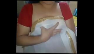 Watch the video about Desi mallu aunty pressing nipple herself part 1