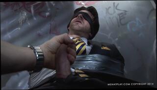 Video 1624808974: gagged blindfolded, gay fetish, bound, milking, ripped open