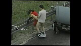 Video 62282835: amateur brunette doggy, french doggy, amateur exhibition, fucking french, fucking outdoors