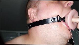 Video 1580699021: dildo deep throat gagging, mouth gag, man gay