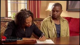 Watch the video about Handsome ebony stallion eating swinger pussy