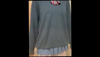 Video 1586498773: solo teen schoolgirl, solo amateur trans, japanese schoolgirl uniform, japanese schoolgirl cosplay, school solo, solo outside, belt amateur