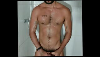 Video 1394151125: hairy latino, hairy shower