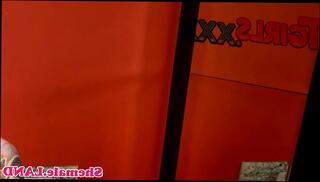 Watch the video about Bathing solo shemale pleasures herself