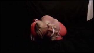 Video 236639601: hogtied gagged, hogtied bondage, bondage straight, hogtied struggling, bed hogtied, lingerie gag, red bondage, british bondage