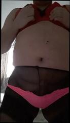 Video 291798501: nylon gay man, nylon play, pink nylon, black nylon, horny