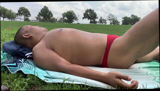Video 1231109025: gay bikini, gay speedo, red bikini, gay park