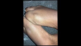 Video 1501917503: ebony feet solo, solo female feet, amateur ebony solo, amateur mature solo, pretty ebony feet, solo female public