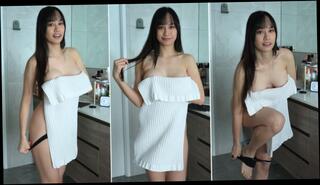 Watch the video about [Oops] Changing Clothes with a Super Mini Towel...