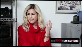 Watch the video about Gorgeous Milf Kit Mercer Caught Hiding Stolen Items Under Her Sweater