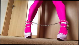 Video 883767201: shemale dominates sissy, shemale bondage domination, sissy pumps, german sissy, chained