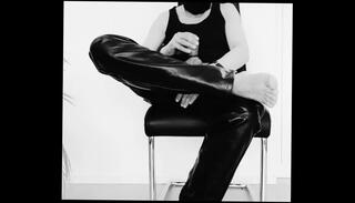 Video 1608857335: feet wanking, masturbating feet, feet cumshot, amateur feet, white feet, black feet, leather wank, mask wank