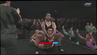 Video 1663128985: lezdom submissive, lezdom bdsm, wrestling lezdom, submissive goth, tattooed submissive, bikini, domination