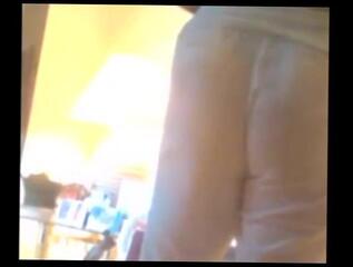 Watch the video about Cougar Booty In White Scrub Pants