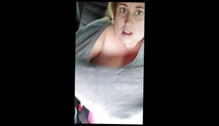 Watch the video about Kat Cumsalot getting changed in the car!