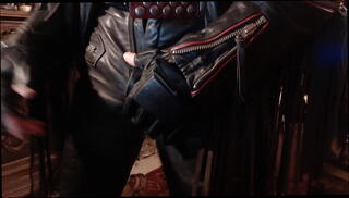 Video 689347485: leather wank, pants wanking