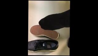 Video 829384803: candid feet shoeplay, feet solo, amateur solo male, solo amateur young, socks shoeplay, old feet