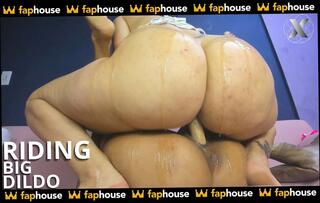 Watch the video about 2 Horny Sluts Do an Intense Riding Session on a Huge Double Dildo