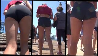 Video 315319504: tiny latin girl, tiny college girl, tiny shorts, spandex girl