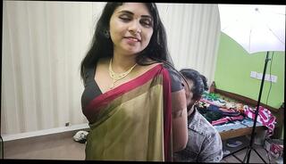 Watch the video about BDSM both hand tied and blindfolded in saree by vaishnavy and Sharun Raj, Mallu couple hot bdsm ass and boobs kiss romance