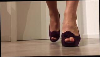 Video 343392601: nylon pantyhose foot, nylon pantyhose fetish, nylon stockings foot fetish, nylon pantyhose high heels, foot fetish close, foot fetish hd, straight foot, pantyhose red heels, red nails foot