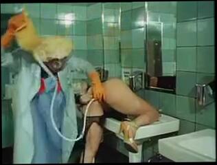 Video 149340104: vintage hardcore, funny german vintage, retro, bathroom hardcore