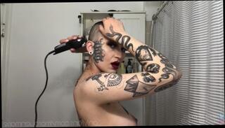 Video 1450586203: fetish solo, solo brunette amateur babe, solo big tit babe, solo tattooed babe, solo female big tits, fetish women, fetish shaved, bald fetish, fetish hair, babe head