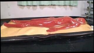 Video 202325301: latex catsuit bondage, japanese latex catsuit, red latex catsuit, latex woman, bondage straight, asian catsuit, red latex dress, asian vibes