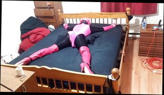 Video 1222676801: sissy bondage, gay sissy, belt bondage, bed bondage