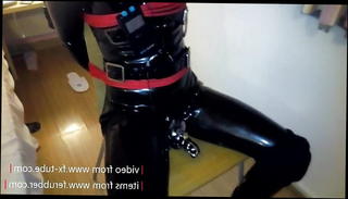 Video 1548209501: latex bdsm, gay boy bdsm, asian boy bdsm, chinese gay bdsm, latex handjob, latex cum, latex blowjob, latex hd