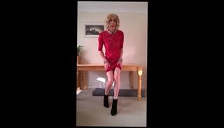 Video 372545201: sexy crossdresser, gay crossdresser, crossdresser dress, sexy red dress, sexy hd