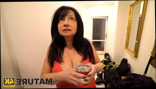 Watch the video about MATURE4K. After great blowjob guy makes it vaginally with busty mature