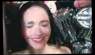 Video 227568601: bukkake cumshot facial, brunette bukkake, bukkake hd, straight facial, straight biker