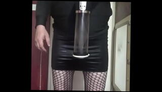 Video 1602887625: crossdresser pumping, sissy pumps, bisexual crossdresser