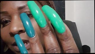 Video 822104701: sexy finger nails, lady fingering, sexy ebony fingers, fingering straight, long finger nails, black finger nails, awesome finger, american lady