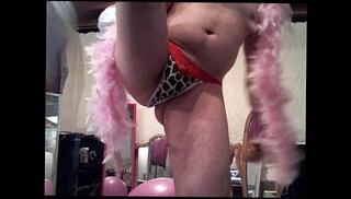 Video 424014675: solo shemale dildo, shemale lingerie solo, panties dildo