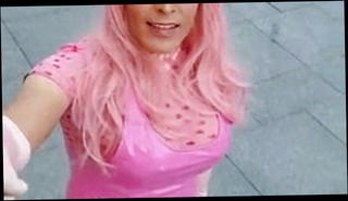 Video 1572229791: sissy crossdresser solo, sissy crossdresser shemale, shemale public solo, shemale lingerie solo, sissy exhibitionist, crossdresser outdoor, crossdresser pink, solo exhibition, street shemale