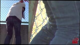 Video 946446045: pissing peeing, jeans peeing, park pee