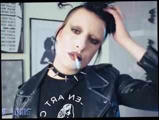 Video 1162001903: dyke stud lesbian, amateur lesbian strap, lesbian smoking fetish, smoking fetish solo, amateur solo female, fetish smoking cigarette, leather straps, takes strap, french lesbian, pants fetish, milking