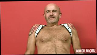 Video 1594415504: fetish gay solo masturbation, solo gay male, hairy belly, nipple suckers, bearded daddy, bald daddy, daddy wears