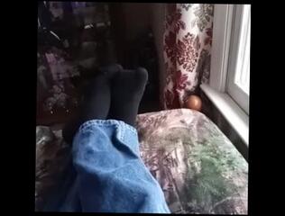 Video 1473684803: solo foot, amateur solo male, socks foot, feet socks