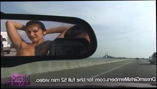 Video 1582745513: amateur public nudity, flashing public nudity, nudity big, riding topless, tits big boobs brunette, big boob car, boobs outside