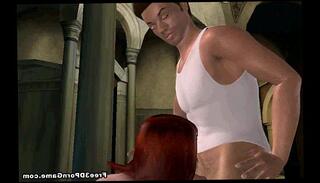 Watch the video about Foxy 3D cartoon redhead honey gets double teamed