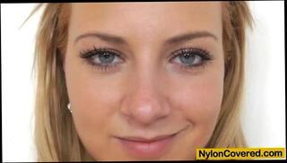 Video 82192585: nylon pantyhose fetish, nylon pantyhose face, tight nylon pantyhose, nylon mask face, nylon spandex, blonde nylon