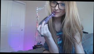 Watch the video about Cute tattooed webcam girl with glasses and big boobs 3