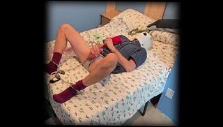 Video 1655961963: solo bondage, amateur solo male, socks bondage, socks masturbation