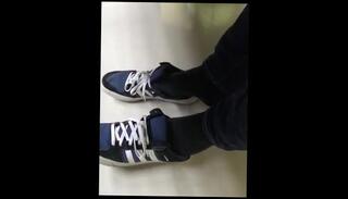 Video 829384603: candid feet shoeplay, feet solo, amateur solo male, solo amateur young, socks shoeplay, old feet