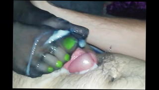 Video 1566835511: nylon feet foot job, wife nylon foot job, nylon stockings foot job, straight foot, silicone feet, wife shopping, wife playing